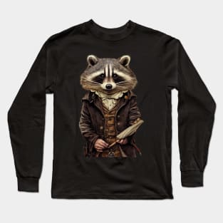 Raccoon Dressed Up Like Bilbo Baggins Long Sleeve T-Shirt